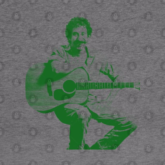 jim croce - green solid style by Loreatees